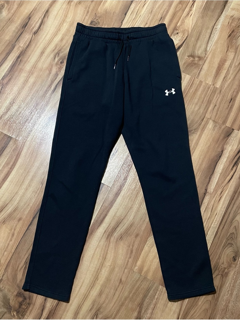 Under Armour Men's Medium Black Rival Fleece Sweatpants Joggers Drawstring